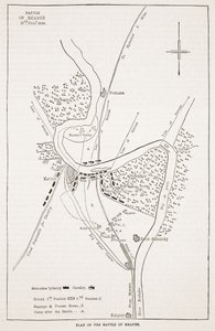 Plan for slaget ved Meeanee, illustrasjon fra Cassells Illustrated History of England av English School