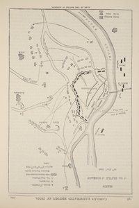 Plan for slaget ved Sobraon, 10. februar 1846, illustrasjon fra Cassells Illustrated History of England av English School