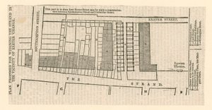 Plan foreslått for utvidelse av The Strand i nærheten av Exeter Change av English School