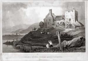 Plas Crug, nær Aberystwyth, Cardiganshire (etsing) av English School