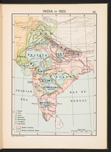 Plate fra Historical Atlas of India av Charles Joppen av English School