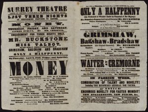 Playbill utstedt av Surrey Theatre av English School