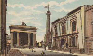 Plymouth: Guildhall, Devonport (farge litho) av English School