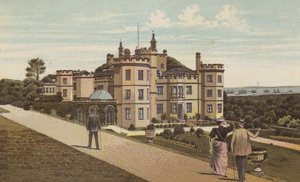 Plymouth: Mount Edgcumbe House (farge litho) av English School