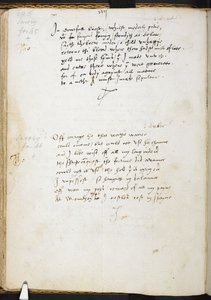 Dikt av Sir Thomas Wyatt, f.54v, ca. 1530-39 (blekk på papir) av English School