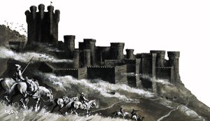 Pontefract Castle i West Ridings, Yorkshire av English School