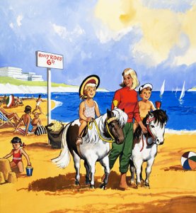Ponniridning på stranden av English School
