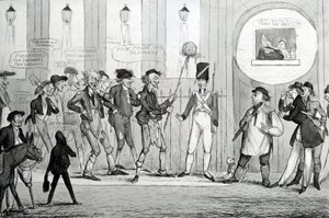 Fattige frøs ut Gardners, 1820 av English School
