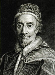 Pave Clemens IX (1600-69) (gravering) av English School
