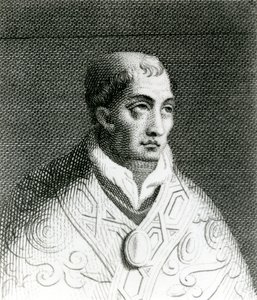Pave Johannes VIII (820-82) (gravering) av English School