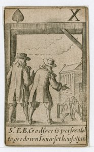 Popish Plot-spillkort (gravering) av English School