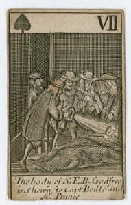 Popish Plot-spillkort (gravering) av English School