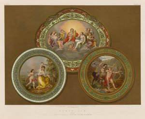 Porselen fra The Imperial Manufactory, Wien av English School