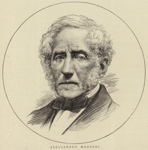 Portrett av Alessandro Manzoni av English School