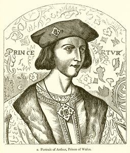 Portrett av Arthur, Prince of Wales av English School