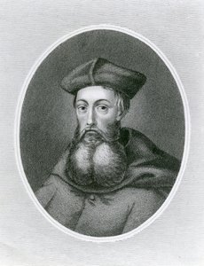 Portrait of Cardinal Reginald Pole (1500-58) (engraving) av English School