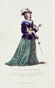Portrett av Christina dronning av Sverige (1626-1689) av English School