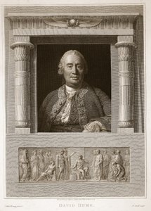 Portrett av David Hume, illustrasjon fra David Humes The History of England, pub. av R. Bowyer, London, 1812 av English School