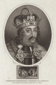 Portrett av Frederick Barbarossa av English School