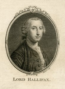 Portrett av George Montagu Dunk, 2. jarl av Halifax (1716-71), gravert av Aliamet av English School