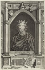Portrett av Henry III av England av English School