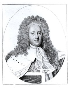 Portrett av Henry St. John (1678-1751) 1. Viscount Bolingbroke av English School