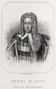 Portrett av Henry St. John, Viscount Bolingbroke, 1835 av English School