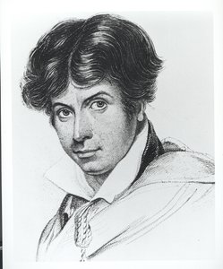 Portrett av James Henry Leigh Hunt (1784-1859) av English School