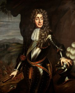 Portrett av James II (1633-1701) i rustning