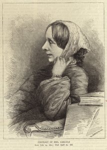 Portrett av Jane Welsh, kona til Thomas Carlyle av English School