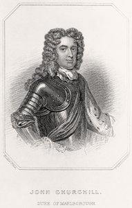 Portrett av John Churchill, hertug av Marlborough, 1835 av English School