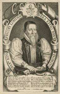 Portrett av John King, biskop av London 1611-21 av English School
