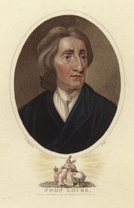 Portrett av John Locke (fargegravering) av English School