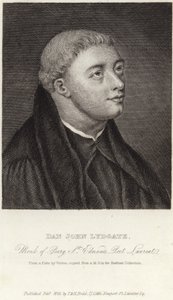 Portrett av John Lydgate av Bury av English School