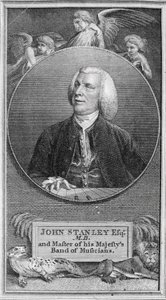 Portrett av John Stanley (1712-86) av English School