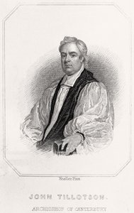 Portrett av John Tillotson, erkebiskop av Canterbury, 1835 av English School