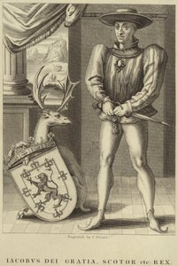 Portrett av kong James I av England av English School