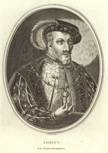 Portrett av King James V av English School