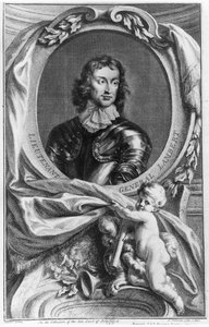 Portrett av generalløytnant John Lambert (1619-83) gravert av Jacobus Houbraken (1698-1780) av English School