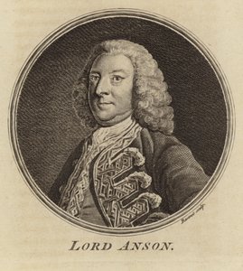 Portrett av Lord Anson av English School
