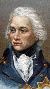 Portrett av Lord Horatio Nelson - Fra serien "" Leaders of Men"" - Chromolithography - English School, 20. århundre - av English School
