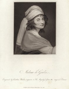 Portrett av Madame de Genlis av English School