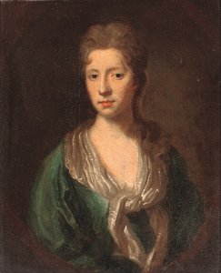 Portrett av Martha, kone til Sir William Clayton, ca. 1756 av English School
