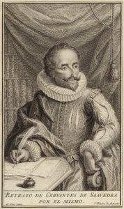 Portrett av Miguel de Cervantes av English School