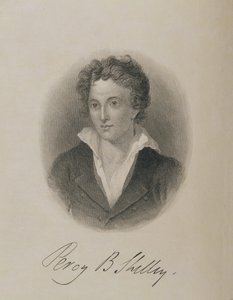 Portrett av Percy Bysshe Shelley (1792-1822), av English School