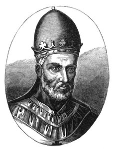 Portrett av pave Honorius III (d.1227) illustrasjon fra 