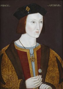 Portrett av prins Arthur (olje på panel) av English School
