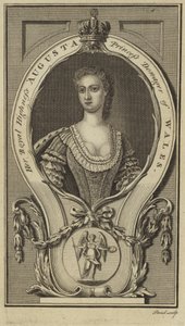 Portrett av prinsesse Augusta av Saxe-Gotha-Altenburg av English School