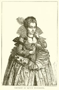 Portrett av dronning Elizabeth av English School