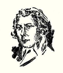 Portrett av Richard Brinsley Sheridan (lito) av English School